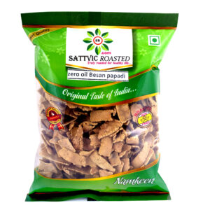 Sattvic Roasted Zero Oil Besan Papadi Namkeen 150g